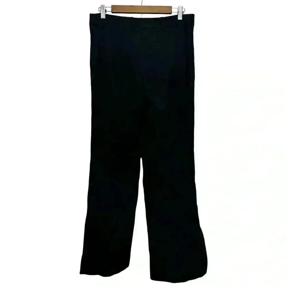 Akris Punto Black Wool Wide Leg Trousers Pants Size 6 IT 42 Minimalist Office - Picture 3 of 13